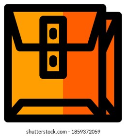 Filled Line icon of document envelope, suitable for a part of the office icon set