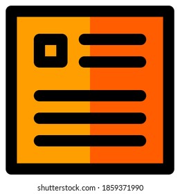 Filled Line icon of a Document, suitable for a part of the office icon set