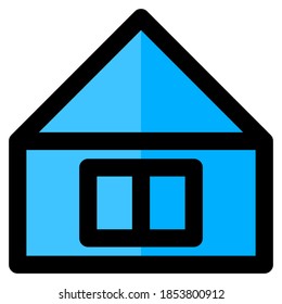 Filled line icon of a Home, suitable for a part of the house or home icon set