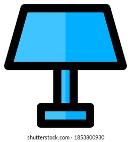 Filled line icon of a Night lamp, suitable for a part of the house or home icon set