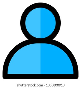 Icono de línea rellenada de una persona, adecuado para una parte del conjunto de iconos de la casa o del hogar