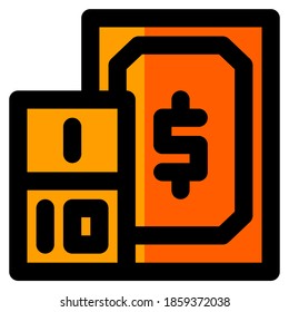 Filled Line icon of salary, suitable for a part of the office icon set