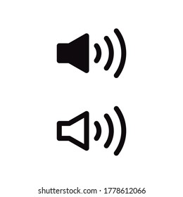Filled and line speakers icon design