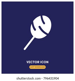 Filled Lollipop Vector Icon Illustration