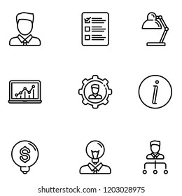 Filled Management  icon set vector