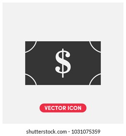 Filled Money Vector Icon Illustration