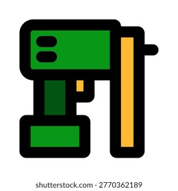 filled nail machine icon representing a pneumatic or electric nailer used for fast and efficient fastening in framing