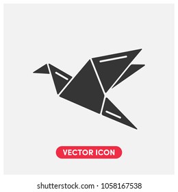 Filled Origami Vector Icon Illustration