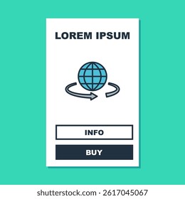 Filled outline 3d modeling icon isolated on turquoise background. Augmented reality or virtual reality.  Vector