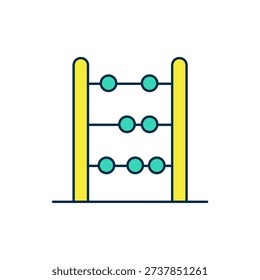 Filled outline Abacus icon isolated on white background. Traditional counting frame. Education sign. Mathematics school.  Vector