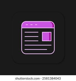 Filled outline Advertising icon isolated on black background. Concept of marketing and promotion process. Responsive ads. Social media advertising. Flat filled outline style with shadow. Vector