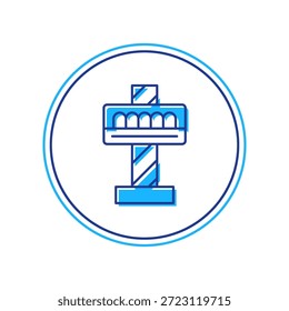 Icono de carrusel de la atracción aislado en el fondo blanco. Parque de atracciones. Parque infantil, parque de Ocios.  Vector