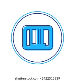 Filled outline Barcode icon isolated on white background.  Vector