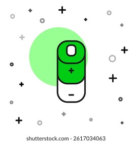 Filled outline Battery charge level indicator icon isolated on white background.  Vector