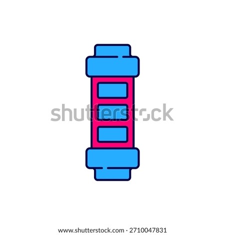 Filled outline Battery charge level indicator icon isolated on white background.  Vector