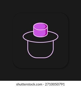 Filled outline Beekeeper with protect hat icon isolated on black background. Special protective uniform. Flat filled outline style with shadow. Vector