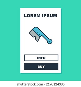 Filled outline Beekeeping brush icon isolated on turquoise background. Tool of the beekeeper.  Vector