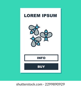 Filled outline Bees icon isolated on turquoise background. Sweet natural food. Honeybee or apis with wings symbol. Flying insect.  Vector