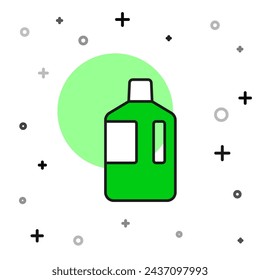 Filled outline Big bottle with clean water icon isolated on white background. Plastic container for the cooler.  Vector