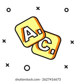 Filled outline Bingo icon isolated on white background. Lottery tickets for american bingo game. Flat filled outline style with shadow. Vector