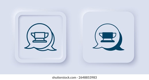 Filled and outline Blacksmith anvil tool icon isolated on grey background. Metal forging. Forge tool. Square button. Vector