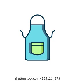 Filled outline Blacksmith apron icon isolated on white background. Protective clothing and tool worker. Flat filled outline style with shadow. Vector