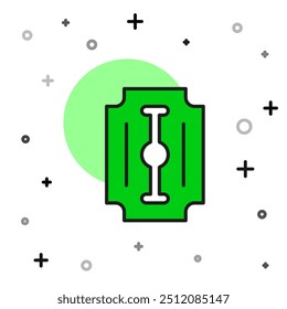 Filled outline Blade razor icon isolated on white background.  Vector