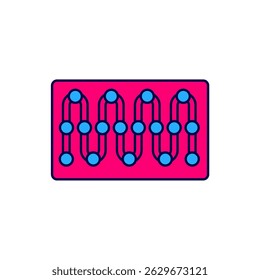 Filled outline Board game icon isolated on white background.  Vector