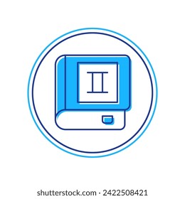 Filled outline Book icon isolated on white background. Second volume.  Vector