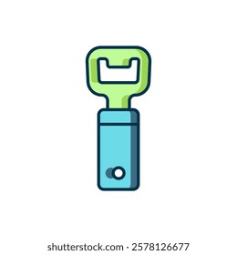 Filled outline Bottle opener icon isolated on white background. Flat filled outline style with shadow. Vector