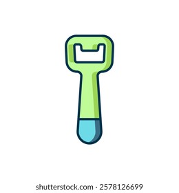 Filled outline Bottle opener icon isolated on white background. Flat filled outline style with shadow. Vector