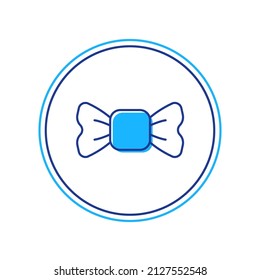 Filled outline Bow tie icon isolated on white background.  Vector