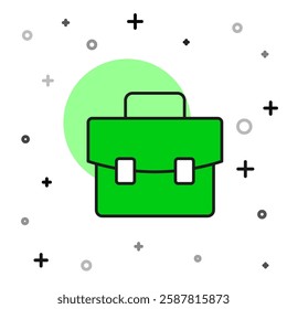 Filled outline Briefcase icon isolated on white background. Business case sign. Business portfolio.  Vector