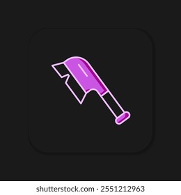 Filled outline Brush for cleaning icon isolated on black background. Cleaning service concept. Flat filled outline style with shadow. Vector