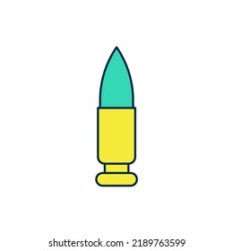 Icono de viñeta de contorno relleno aislado en fondo blanco.  Vector