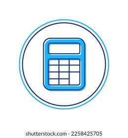 Filled outline Calculator icon isolated on white background. Accounting symbol. Business calculations mathematics education and finance.  Vector