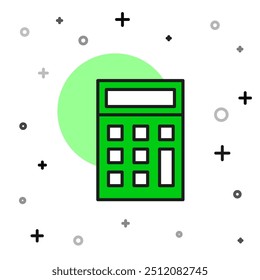 Filled outline Calculator icon isolated on white background. Accounting symbol. Business calculations mathematics education and finance.  Vector