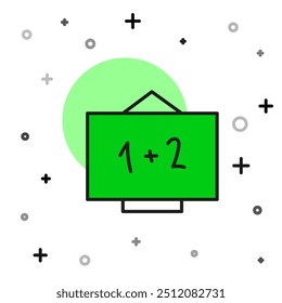 Filled outline Chalkboard icon isolated on white background. School Blackboard sign.  Vector