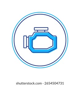 Comprobar el icono del motor aislado en el fondo blanco.  Vector