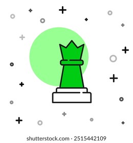 Filled outline Chess icon isolated on white background. Business strategy. Game, management, finance.  Vector