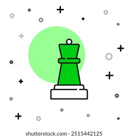 Filled outline Chess icon isolated on white background. Business strategy. Game, management, finance.  Vector
