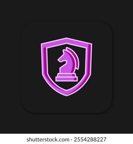 Filled outline Chess icon isolated on black background. Business strategy. Game, management, finance. Flat filled outline style with shadow. Vector