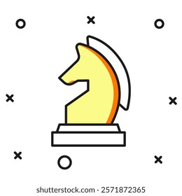 Filled outline Chess icon isolated on white background. Business strategy. Game, management, finance. Flat filled outline style with shadow. Vector