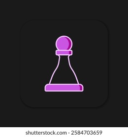 Filled outline Chess icon isolated on black background. Business strategy. Game, management, finance. Flat filled outline style with shadow. Vector