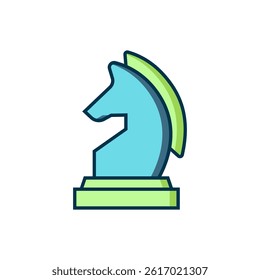 Filled outline Chess icon isolated on white background. Business strategy. Game, management, finance. Flat filled outline style with shadow. Vector
