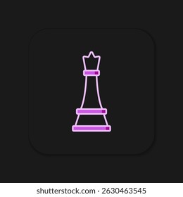 Filled outline Chess icon isolated on black background. Business strategy. Game, management, finance. Flat filled outline style with shadow. Vector