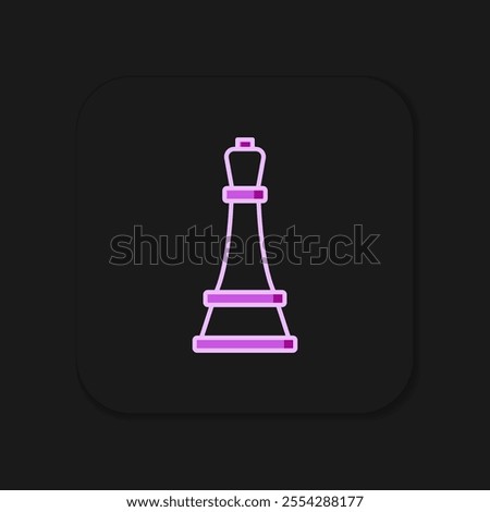 Filled outline Chess icon isolated on black background. Business strategy. Game, management, finance. Flat filled outline style with shadow. Vector