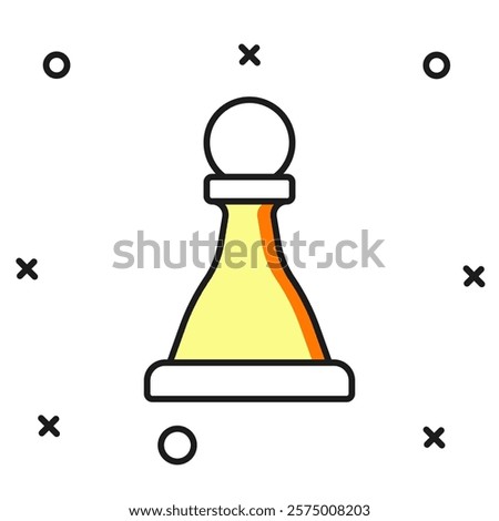 Filled outline Chess icon isolated on white background. Business strategy. Game, management, finance. Flat filled outline style with shadow. Vector