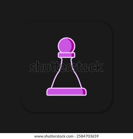 Filled outline Chess icon isolated on black background. Business strategy. Game, management, finance. Flat filled outline style with shadow. Vector