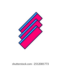 Icono lleno del paquete de los papeles rodantes del cigarrillo aislado en el fondo blanco.  Vector